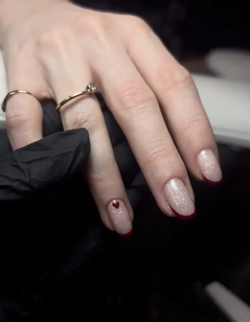 Valentine nail art